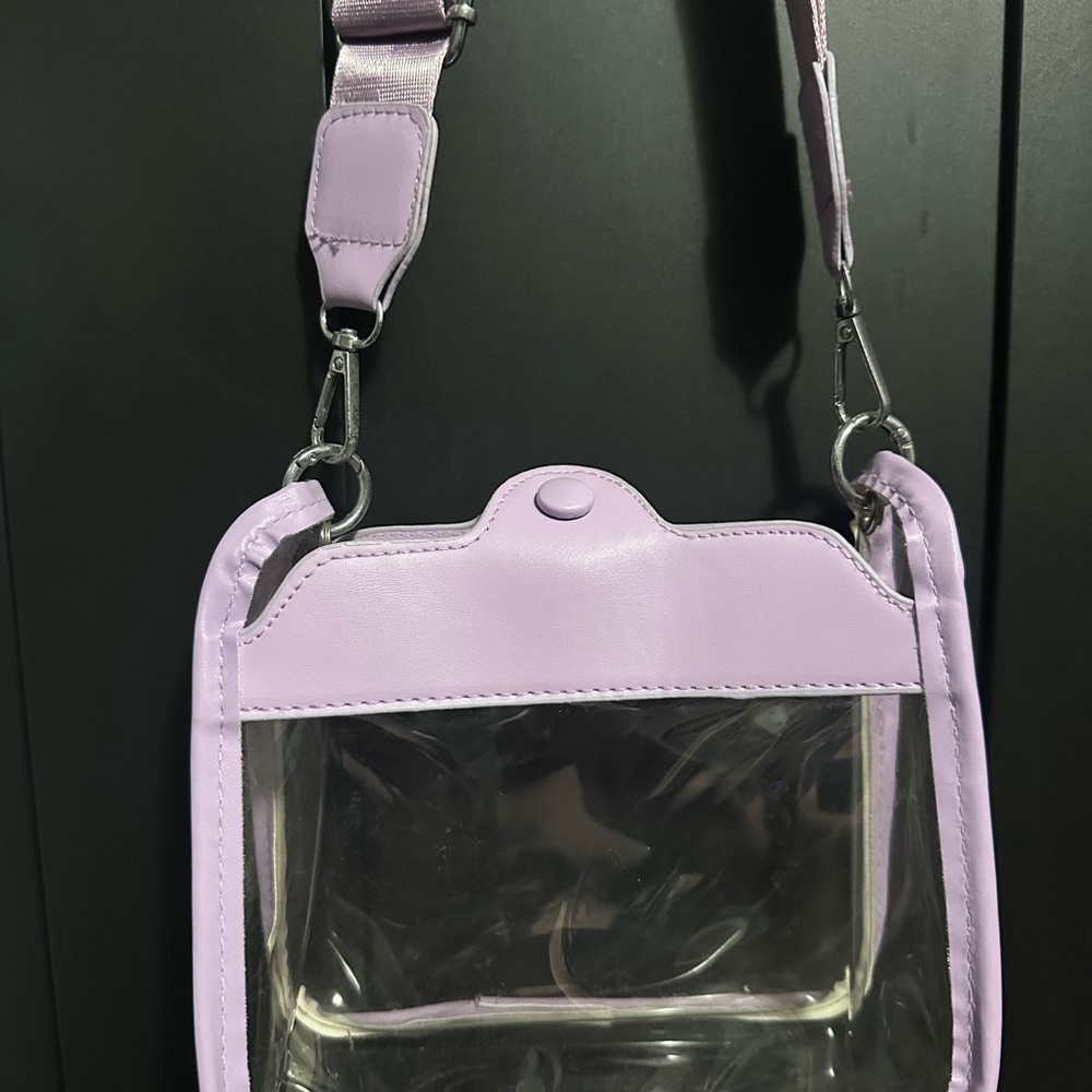 Lavender Clear Crossbody Bag